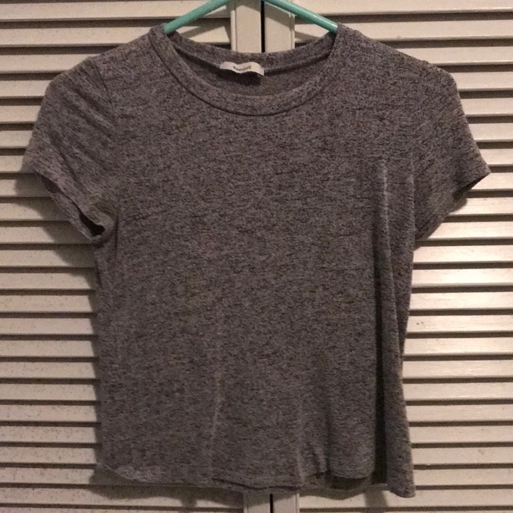 Basic Heather Gray Top - Jeans Warehouse